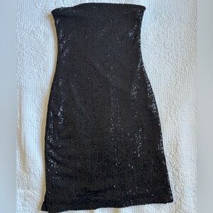 Urban Outfitters Black Sequin Mini Dress